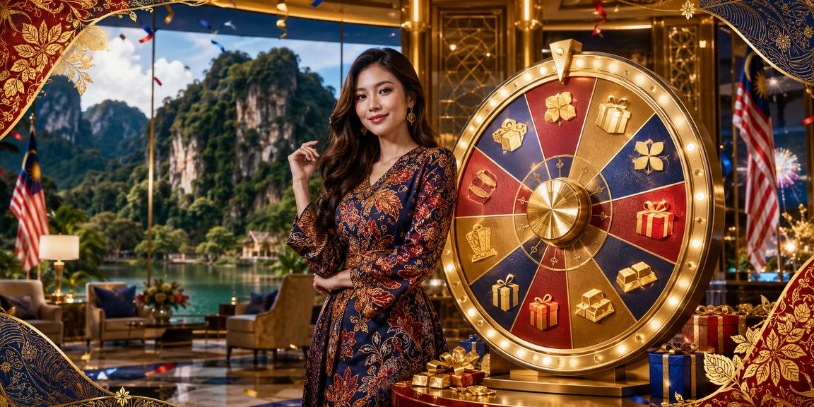 Meja Roulette dengan tema batik Malaysia di Ipoh