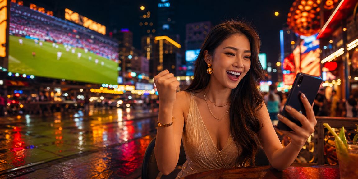 Pemain menggunakan telefon pintar untuk akses kasino dalam talian di Kuala Lumpur